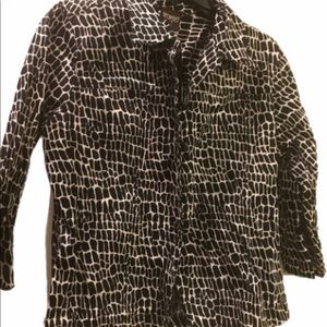Zuriet blk/wht button up shirt